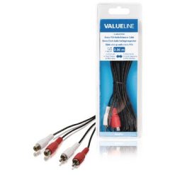 Cavo di Prolunga Audio Stereo 2x RCA Maschio - 2x RCA Femmina 3.00 m Nero