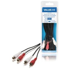 Cavo di Prolunga Audio Stereo 2x RCA Maschio - 2x RCA Femmina 5.00 m Nero