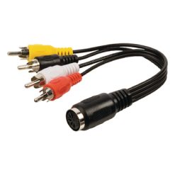 Stereo Cavo Audio din 5-Pin Femmina - 4x RCA Femmina 0.20 m Nero