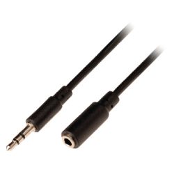 Cavo di Prolunga Audio Stereo Maschio da 3.5 mm - 3.5 mm Femmina 1.00 m Nero