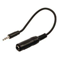 Stereo Cavo Audio Maschio da 3.5 mm - 6.35 mm Femmina 0.20 m Nero