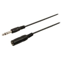 Cavo di Prolunga Audio Stereo 6.35 mm Maschio - 6.35 mm Femmina 5.00 m Nero