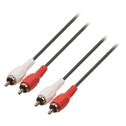Stereo Cavo Audio 2x RCA Maschio - 2x RCA Maschio 10.0 m Nero