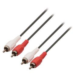 Stereo Cavo Audio 2x RCA Maschio - 2x RCA Maschio 5.00 m Nero