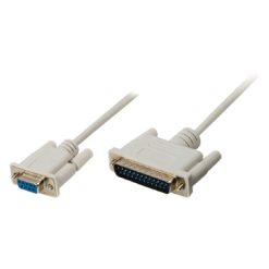 Cavo Seriale D-suB A 25 Pin Maschio - D-SUB 9-Pin Femmina 2.00 m Avorio