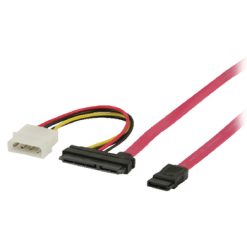 Cavo di Alimentazione Interno SATA 7-Pin Maschio + Molex Maschio - SATA 22-Pin Femmina 1.00 m Rosso