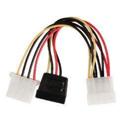 Cavo di Alimentazione Interno Molex Maschio - SATA a 15 pin femmina + molex femmina 0.15 m
