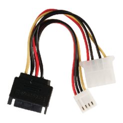 Cavo di Alimentazione Interno SATA 15-Pin Maschio - Molex Maschio + Femmina FDD 0.15 m