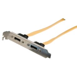 Cavo SATA 6 Gb / s Internal 2x SATA 7-Pin Femmina - 2x SATA 7-Pin Bracket 0.50 m Giallo