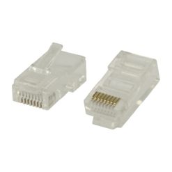 Connettore RJ45 Solid UTP CAT5 Maschio PVC Trasparente