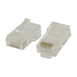 Connettore RJ45 Stranded UTP CAT5 Maschio PVC Trasparente