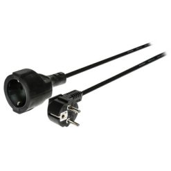 Prolunga Alimentazione Schuko Tipo F (CEE 7/4) - Type F (CEE 7/3) 5.00 m Nero
