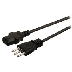 Cavo di Alimentazione Italiana Italia Uomo - IEC-320-C13 2.00 m Nero