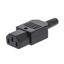 Spina di Alimentazione Femmina volante IEC-320-C13 Nero