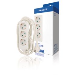 Prolunga 3-Way 3.00 m Bianco - Contatto di protezione