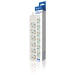 Prolunga ciabatta multipresa shucko 6 spine Bianca - senza cavo