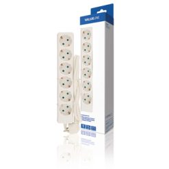 Prolunga 6-Way 1.50 m Bianco - Contatto di protezione