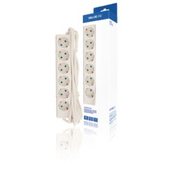 Prolunga 6-Way 3.00 m Bianco - Contatto di protezione