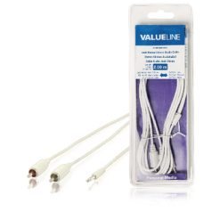 Stereo Cavo Audio Maschio da 3.5 mm - 2x RCA Maschio 2.00 m Bianco