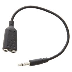 Stereo Cavo Audio Maschio da 3.5 mm - 2x Maschio da 3.5 mm 0.20 m Nero