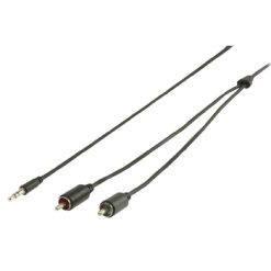 Stereo Cavo Audio Maschio da 3.5 mm - 2x RCA Maschio 2.00 m Nero