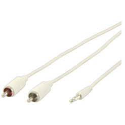 Stereo Cavo Audio Maschio da 3.5 mm - 2x RCA Maschio 5.00 m Bianco