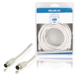 Cavo Coassiale Coassiale Maschio - Femmina Coax (IEC) 10.0 m Bianco
