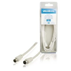 Cavo Coassiale Coassiale Maschio - Femmina Coax (IEC) 1.50 m Bianco