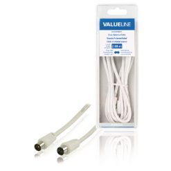 Cavo Coassiale Coassiale Maschio - Femmina Coax (IEC) 2.00 m Bianco