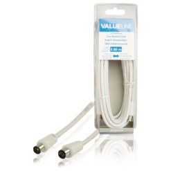 Cavo Coassiale Coassiale Maschio - Femmina Coax (IEC) 5.00 m Bianco
