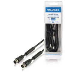 Cavo Coassiale 100 dB Coassiale Maschio - Femmina Coax (IEC) 2.00 m Nero