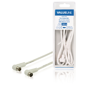 Cavo Combinato Nedis CSGL4500WT15 Coassiale E Cat6 Spina IEC  Coassiale Spina Rj45 Rg58 Nichelato 75 Ohm Doppia Schermatura Etichetta Bianca Rotonda In Pvc Da 15 83960237
