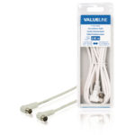 Cavo Coassiale ad Angolo Coassiale Maschio - Femmina Coax (IEC) 3.00 m Bianco