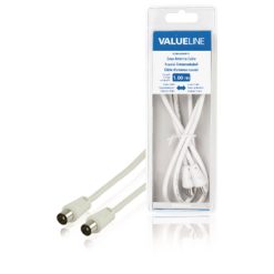 Cavo Coassiale 90 dB Coassiale Maschio - Coassiale Maschio 1.00 m Bianco