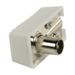 Connettore d'antenna TV Maschio PVC Bianco