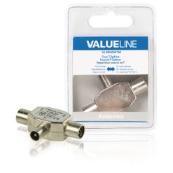 Adattatore Coassiale Coassiale Maschio - 2x COAX Femmina Argento