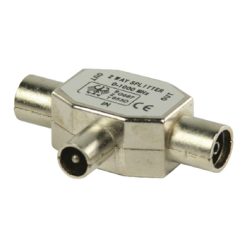 Adattatore Coassiale Coassiale Maschio - 2x COAX Femmina Argento