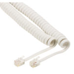 Cavo Telefonico RJ10 (4P4C) Maschio - RJ10 (4P4C) Maschio Spiralato 5.00 m Bianco