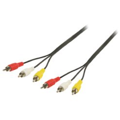 Cavo Component Video 3x RCA Maschio - 3x RCA Maschio 10.0 m Nero