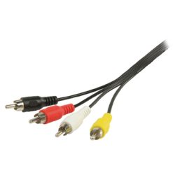 Cavo Component Video 4x RCA Femmina - 4x RCA Femmina 2.00 m Nero