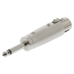 Adattatore XLR 6.35 mm Maschio - XLR 3p (F) Argento