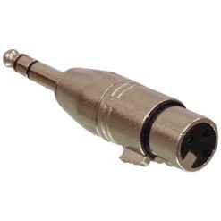 Adattatore XLR 6.35 mm Maschio - XLR 3p (F) Argento