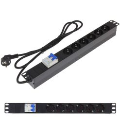 Multipresa interruttore potenza 6 prese montaggio RACK 19"