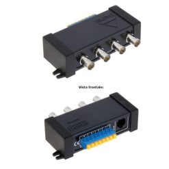 Trasduttore video balun 4CH UTP BNC RJ45 AHD CVI TVI PAL