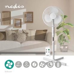 Ventilatore a Piantana con Telecomando | Altezza regolabile | Diametro 40 cm | 3 Velocità | timer
