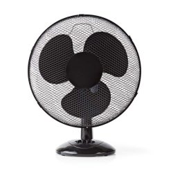 Ventilatore da Tavolo | Diametro 40 cm | 3 Velocità | Funzione di Oscillazione | Nero