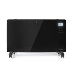 Termoconvettore a Pannello Vetro Termostato Display LCD 2 livelli di Calore Supporto a Parete / Pavimento 2000 W