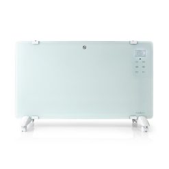 Termoconvettore stufa Smart Wi-Fi | Termostato | Pannello Anteriore in Vetro | 2000 W | Bianco