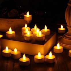 Set di 4 lumini a led - Finta Fiamma candela - batterie incluse