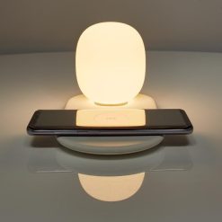 Luce Notturna a LED con Controllo Touch | Caricabatterie Qi Senza Fili per Smartphone | 10 W